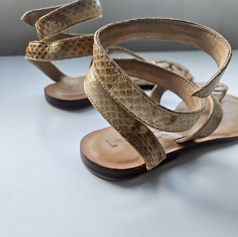 L*Space By Monica Wise × Cocobelle Snake Wrap Thong Flat Sandals - Picture 11 of 14